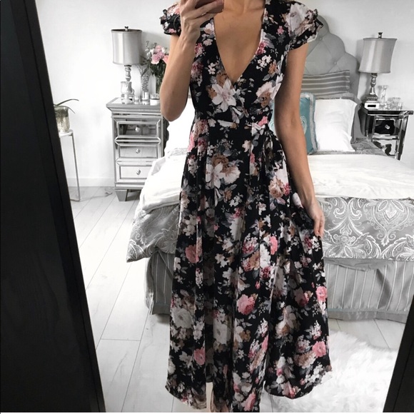 FINAL ONE!!! Floral Print Long Wrap Maxi Dress - Picture 5 of 8